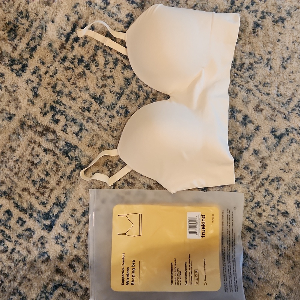 Truekind® Supportive Comfort Chai Wireless Shaping Bra Beige New - Picture 4 of 5